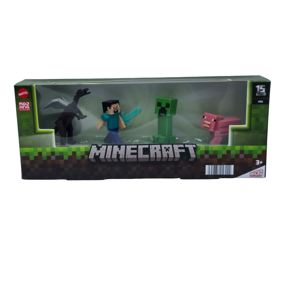 [MATTEL] Minecraft Micro Collection Kids Multicolor Ender Dragon Steve Creeper - Picture 2 of 7